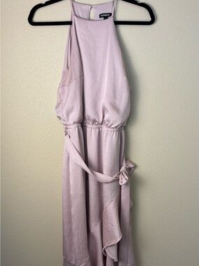 Express Dusty Rose Halter Maxi Dress